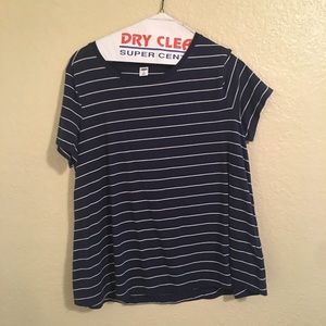 Navy and white stripe T-shirt